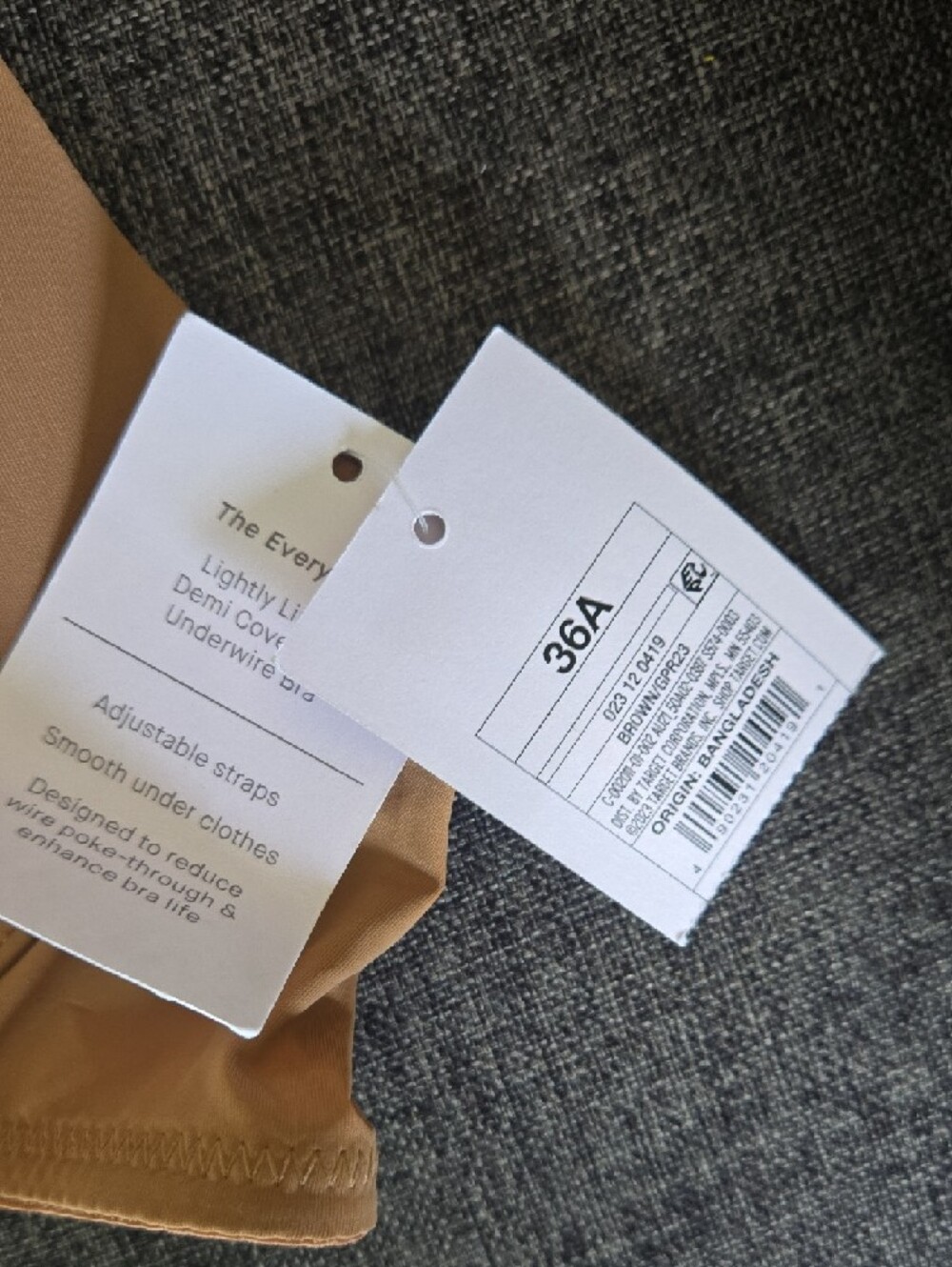 Auden Smooth Contour Bra in Tan - Picture 2 of 3